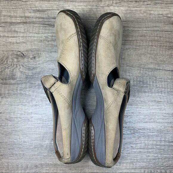 Clarks 32400 Tan Leather Mary Jane Mules Wm's 8M - Picture 8 of 10
